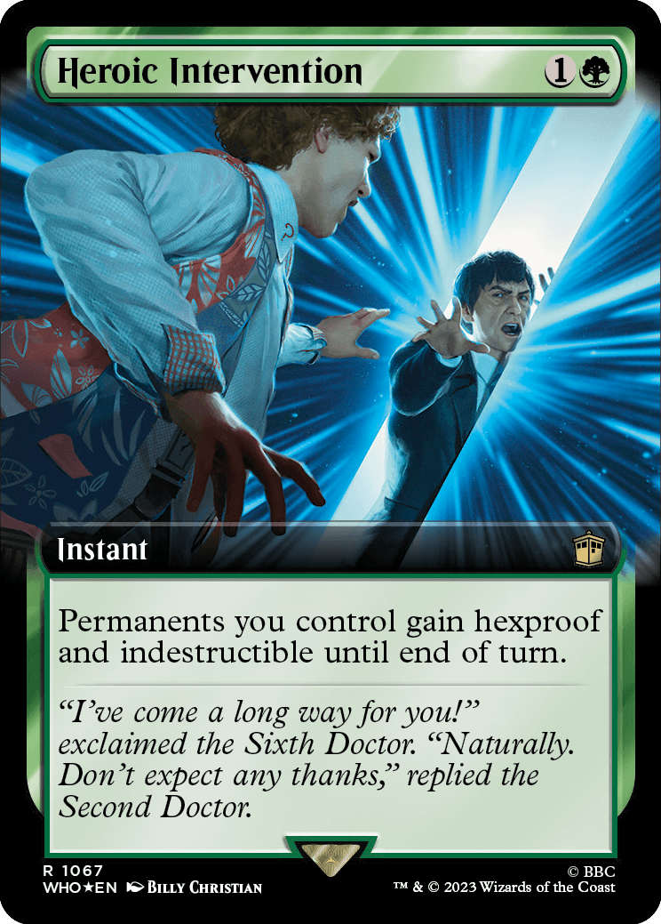 MTG Doctor Who 1067 Heroic Intervention (Extended Art Surge Foil)