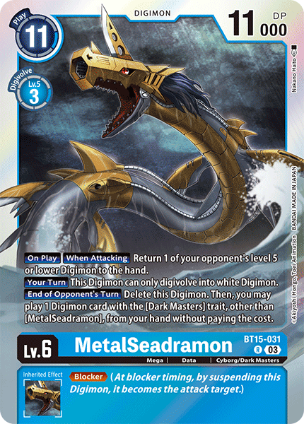 Exceed Apocalypse BT15-031 MetalSeadramon