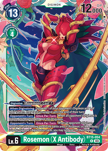 Exceed Apocalypse BT15-054 Rosemon (X Antibody)