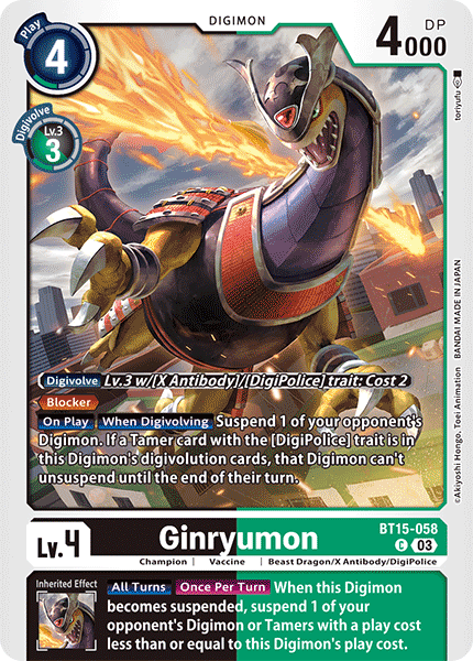 Exceed Apocalypse BT15-058 Ginryumon