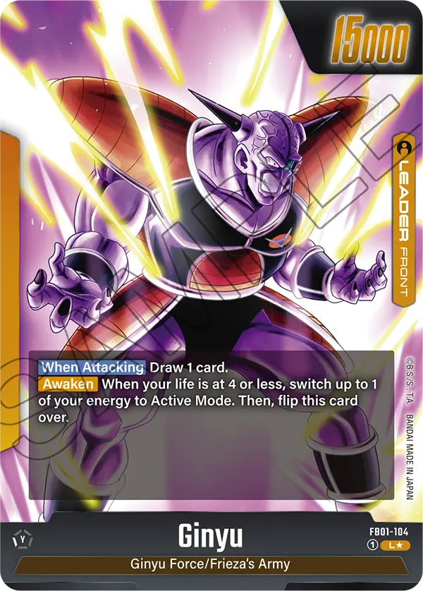 Awakened Pulse FB01-104 Ginyu Alternate art