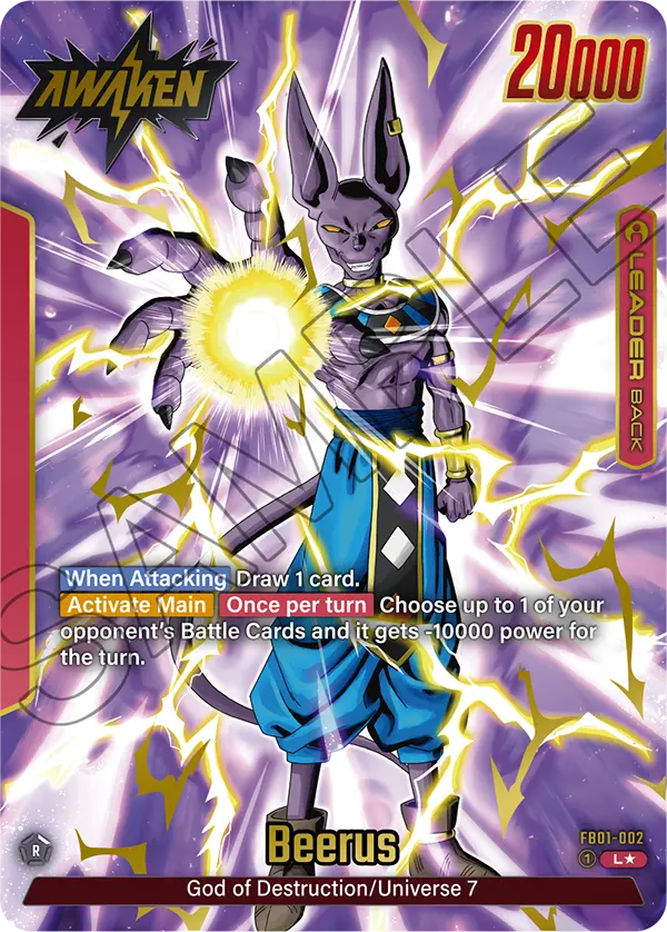 Awakened Pulse FB01-002 Beerus Alternate art