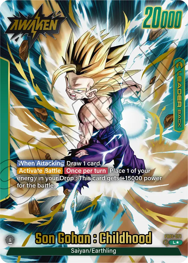 Awakened Pulse FB01-071 Son Gohan : Childhood Alternate art