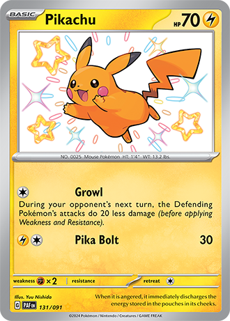 Scarlet & Violet Paldean Fates 131/091 Pikachu