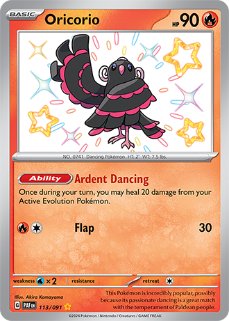 Scarlet & Violet Paldean Fates 113/091 Oricorio