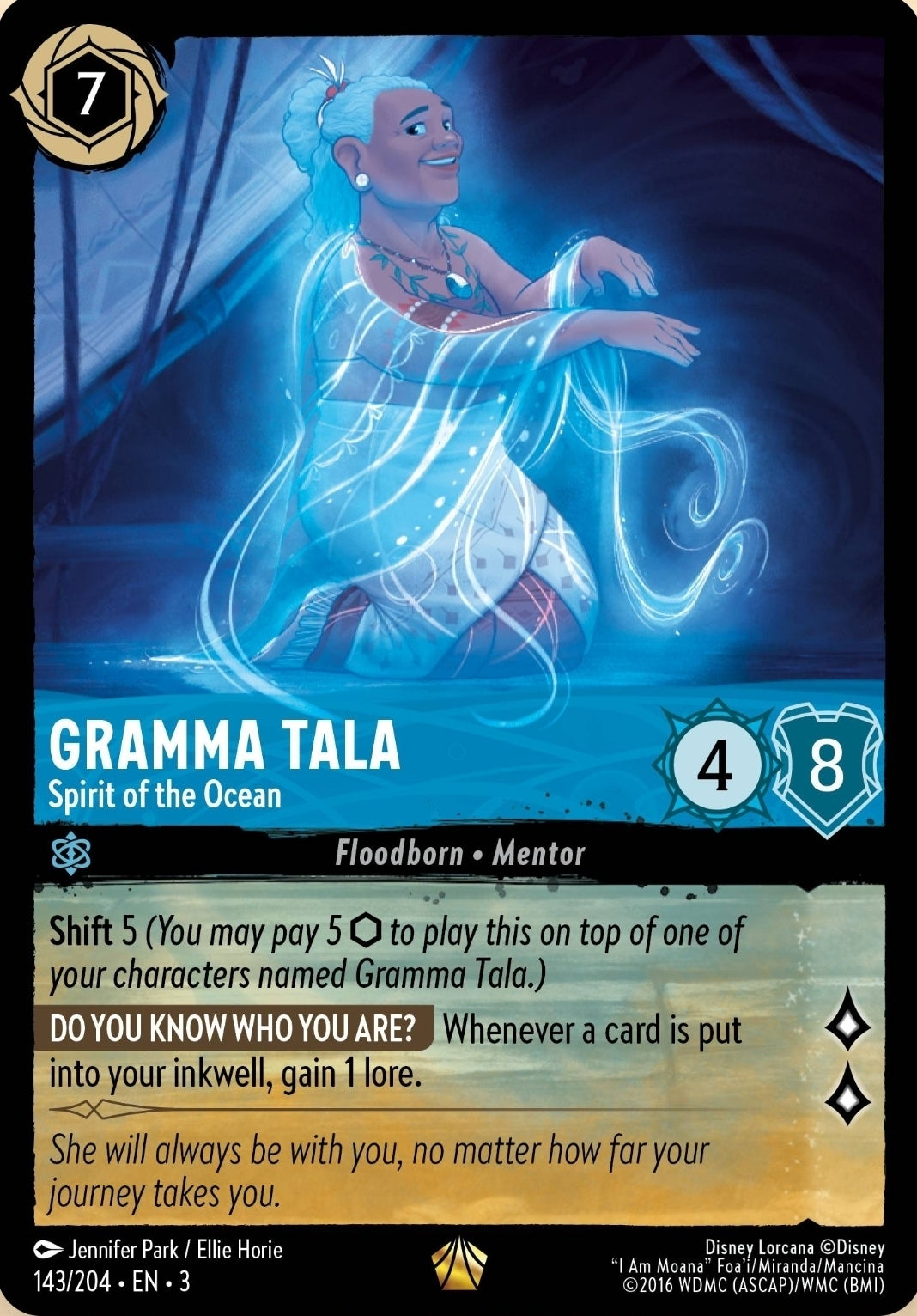 Disney Lorcana Into The Inklands 143/204 GRAMMA TALA Spirit of the Ocean