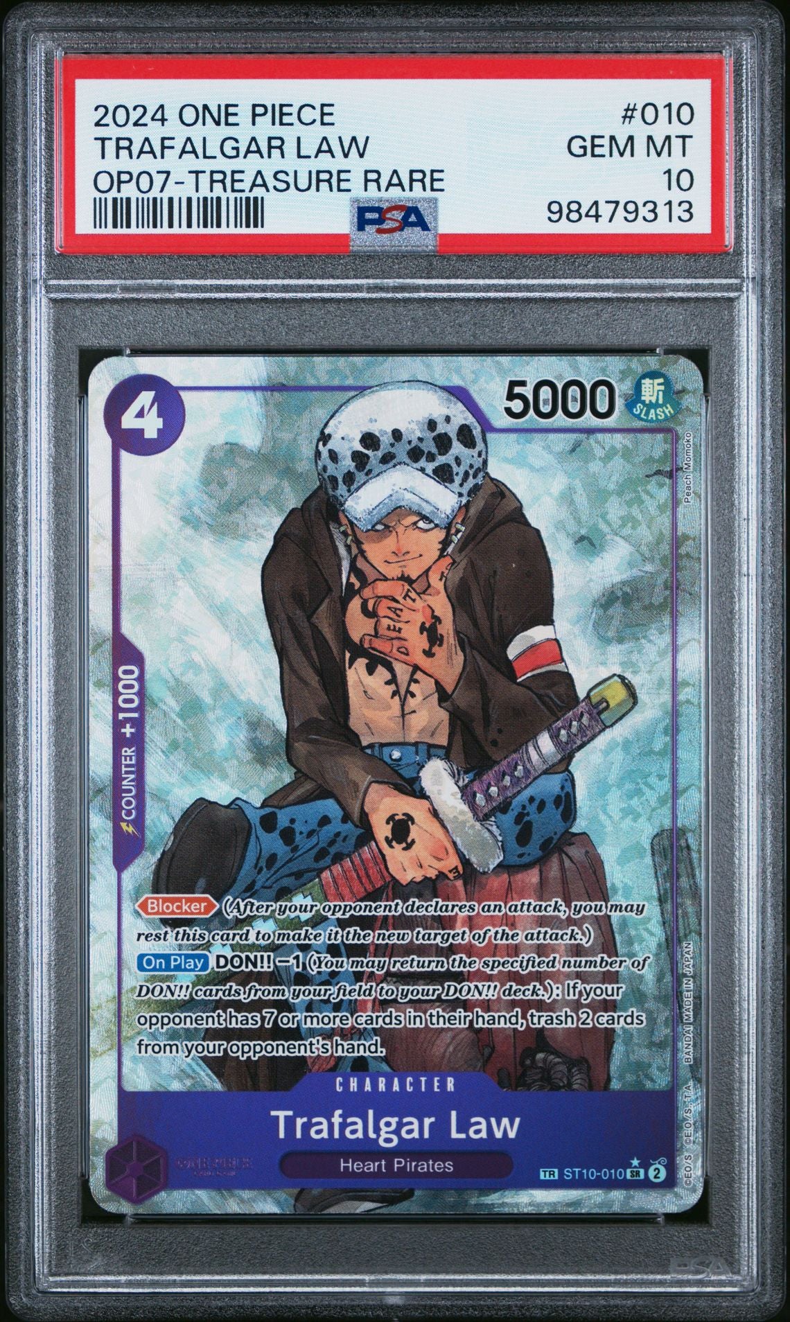 2024 One Piece 500 Years in the Future 010 Trafalgar Law Treasure Rare PSA 10