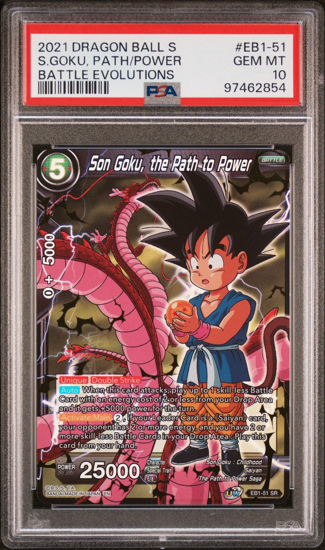 2021 Battle Evolution EB1-51 Son Goku The Path To Power PSA 10