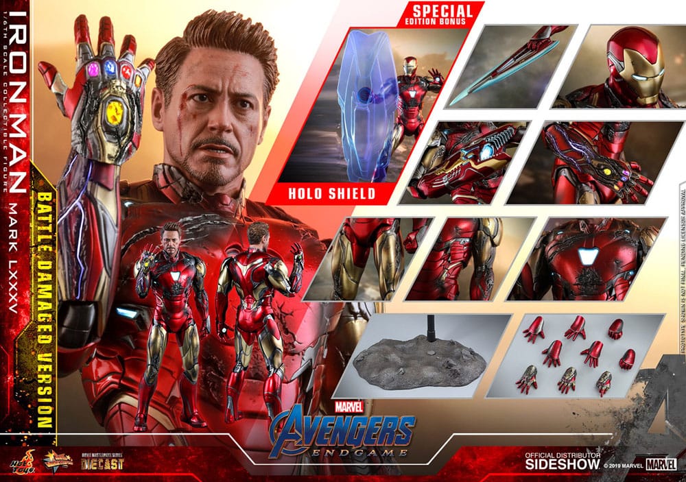 Avengers: Endgame Movie Masterpiece Diecast Action Figure 1/6 Iron Man Mark LXXXV (Battle Damaged Version) Special Edition 32 cm